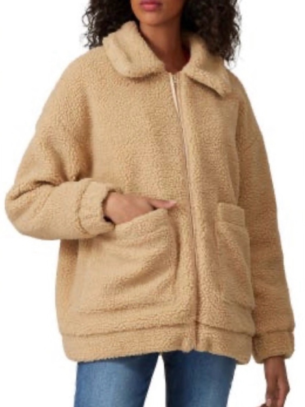 Show Me Your Mumu Cordelia Teddy Sherpa Jacket – Tan/Camel